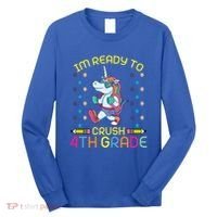 Im Ready To Crush 4Th Grade Unicorn 100 Day Of School Cool Gift Long Sleeve Shirt thumb 0
