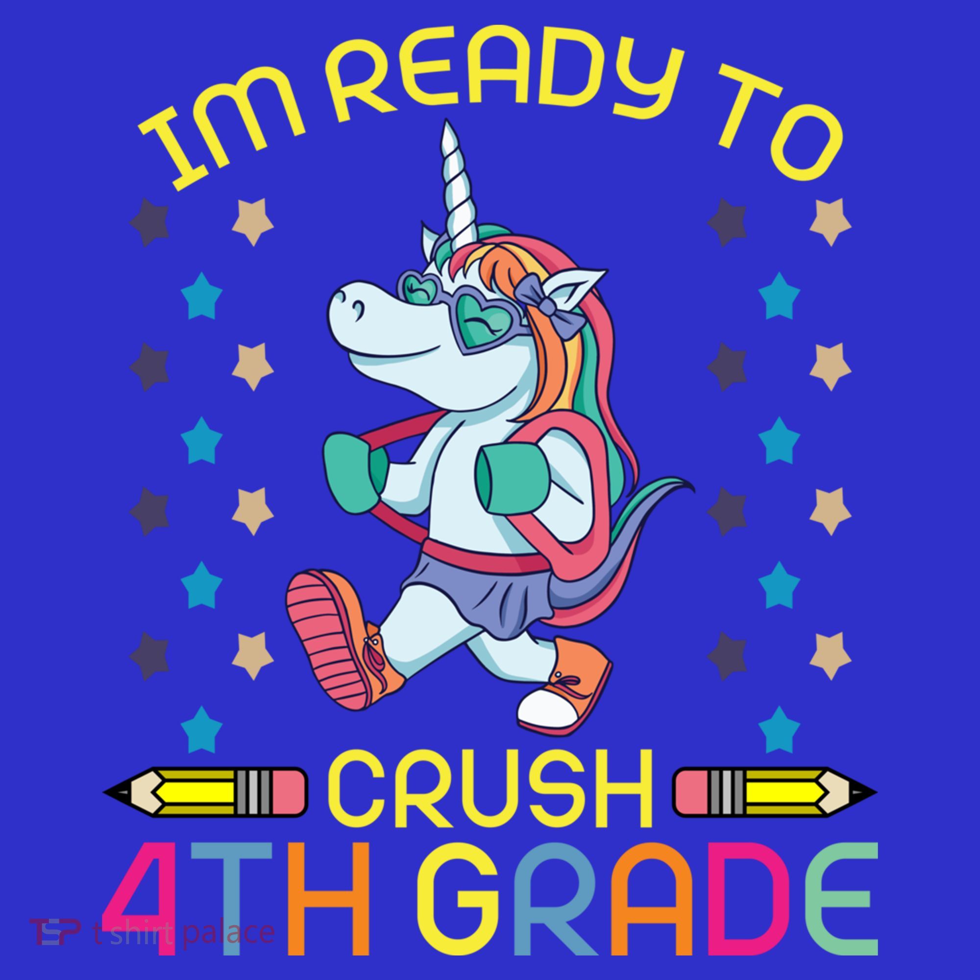 Im Ready To Crush 4Th Grade Unicorn 100 Day Of School Cool Gift Women's Tank Top