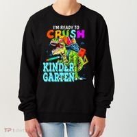 I'm Ready To Crush Kindergarten Dinosaur Back To School Women's Sweatshirt thumb 0