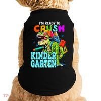 I'm Ready To Crush Kindergarten Dinosaur Back To School Doggie Tank thumb 0