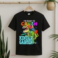 I'm Ready To Crush Kindergarten Dinosaur Back To School T-Shirt thumb 2