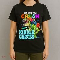 I'm Ready To Crush Kindergarten Dinosaur Back To School T-Shirt thumb 4