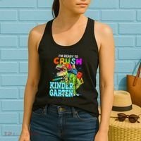 I'm Ready To Crush Kindergarten Dinosaur Back To School Women's Tank Top thumb 2