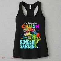 I'm Ready To Crush Kindergarten Dinosaur Back To School Women's Tank Top thumb 3