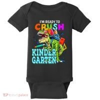 I'm Ready To Crush Kindergarten Dinosaur Back To School Baby Bodysuit thumb 0
