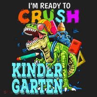 I'm Ready To Crush Kindergarten Dinosaur Back To School Hat thumb 2