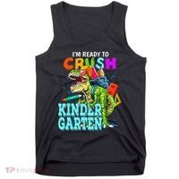 I'm Ready To Crush Kindergarten Dinosaur Back To School Tank Top thumb 0