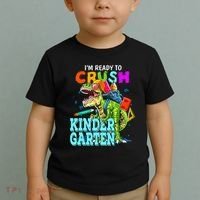 I'm Ready To Crush Kindergarten Dinosaur Back To School Toddler T-Shirt thumb 2