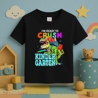 I'm Ready To Crush Kindergarten Dinosaur Back To School Toddler T-Shirt thumb 3
