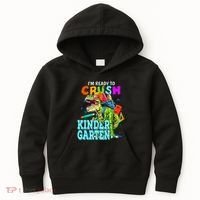 I'm Ready To Crush Kindergarten Dinosaur Back To School Kids Hoodie thumb 0