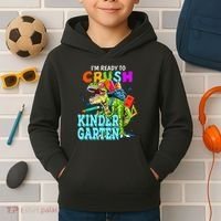 I'm Ready To Crush Kindergarten Dinosaur Back To School Kids Hoodie thumb 2