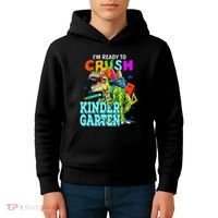 I'm Ready To Crush Kindergarten Dinosaur Back To School Kids Hoodie thumb 4