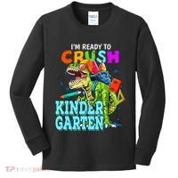 I'm Ready To Crush Kindergarten Dinosaur Back To School Kids Long Sleeve Shirt thumb 0