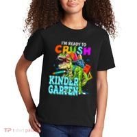 I'm Ready To Crush Kindergarten Dinosaur Back To School Kids T-Shirt thumb 2