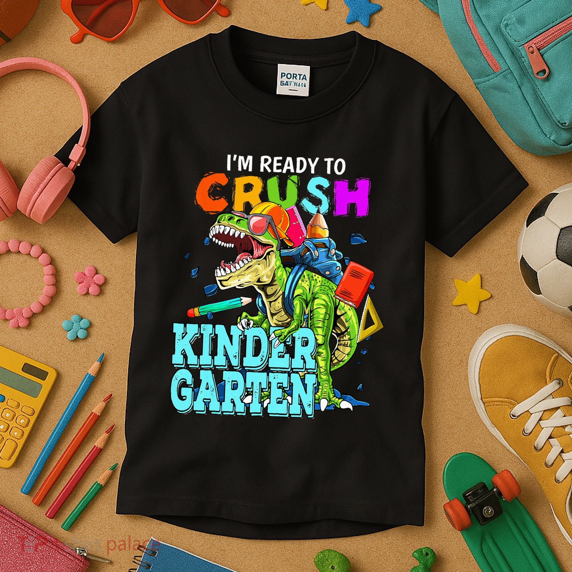 I'm Ready To Crush Kindergarten Dinosaur Back To School Kids T-Shirt