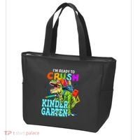 I'm Ready To Crush Kindergarten Dinosaur Back To School Tote Bag thumb 3