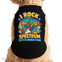 I ROCK THE SPECTRUM Rockin Autism Different Tune World Doggie Tank thumb 0