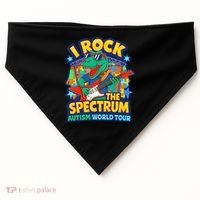 I ROCK THE SPECTRUM Rockin Autism Different Tune World USA-Made Doggie Bandana thumb 0