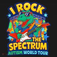 I ROCK THE SPECTRUM Rockin Autism Different Tune World Coaster thumb 2