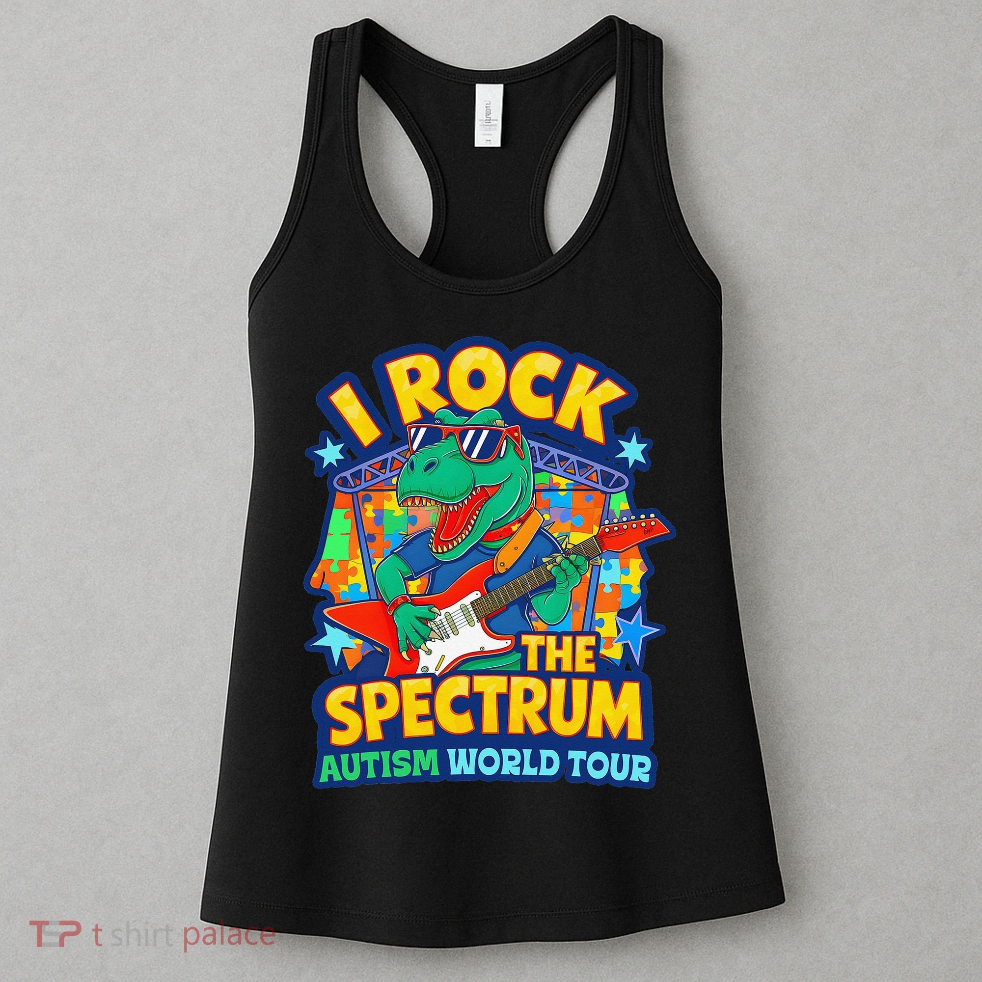 I ROCK THE SPECTRUM Rockin Autism Different Tune World Women's Tank Top