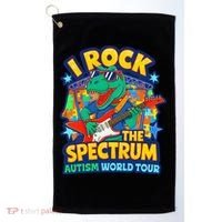 I ROCK THE SPECTRUM Rockin Autism Different Tune World Golf Towel thumb 0