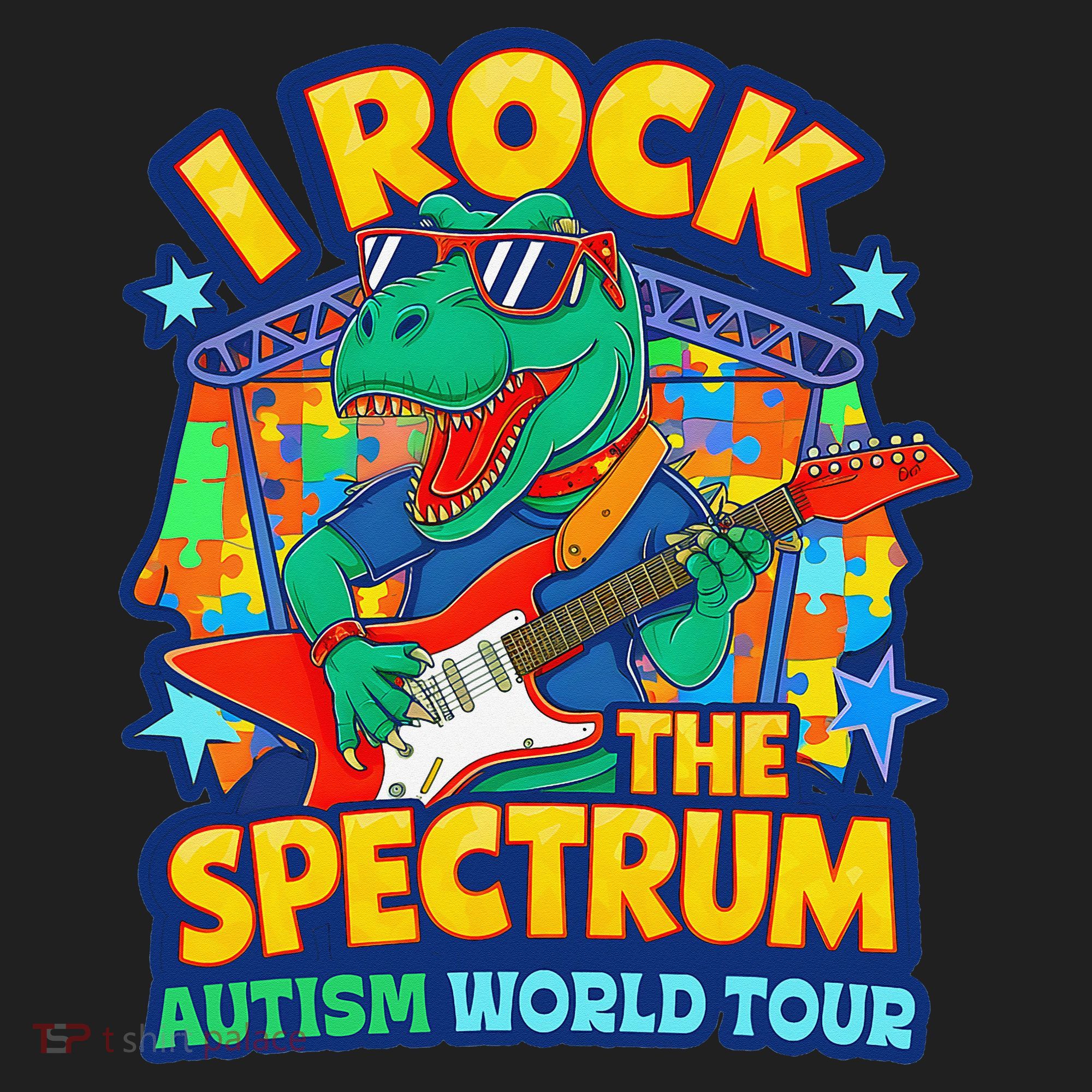 I ROCK THE SPECTRUM Rockin Autism Different Tune World Golf Towel