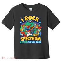 I ROCK THE SPECTRUM Rockin Autism Different Tune World Toddler T-Shirt thumb 0