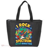 I ROCK THE SPECTRUM Rockin Autism Different Tune World Tote Bag thumb 0