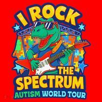 I ROCK THE SPECTRUM Rockin Autism Different Tune World Santa Hat thumb 1