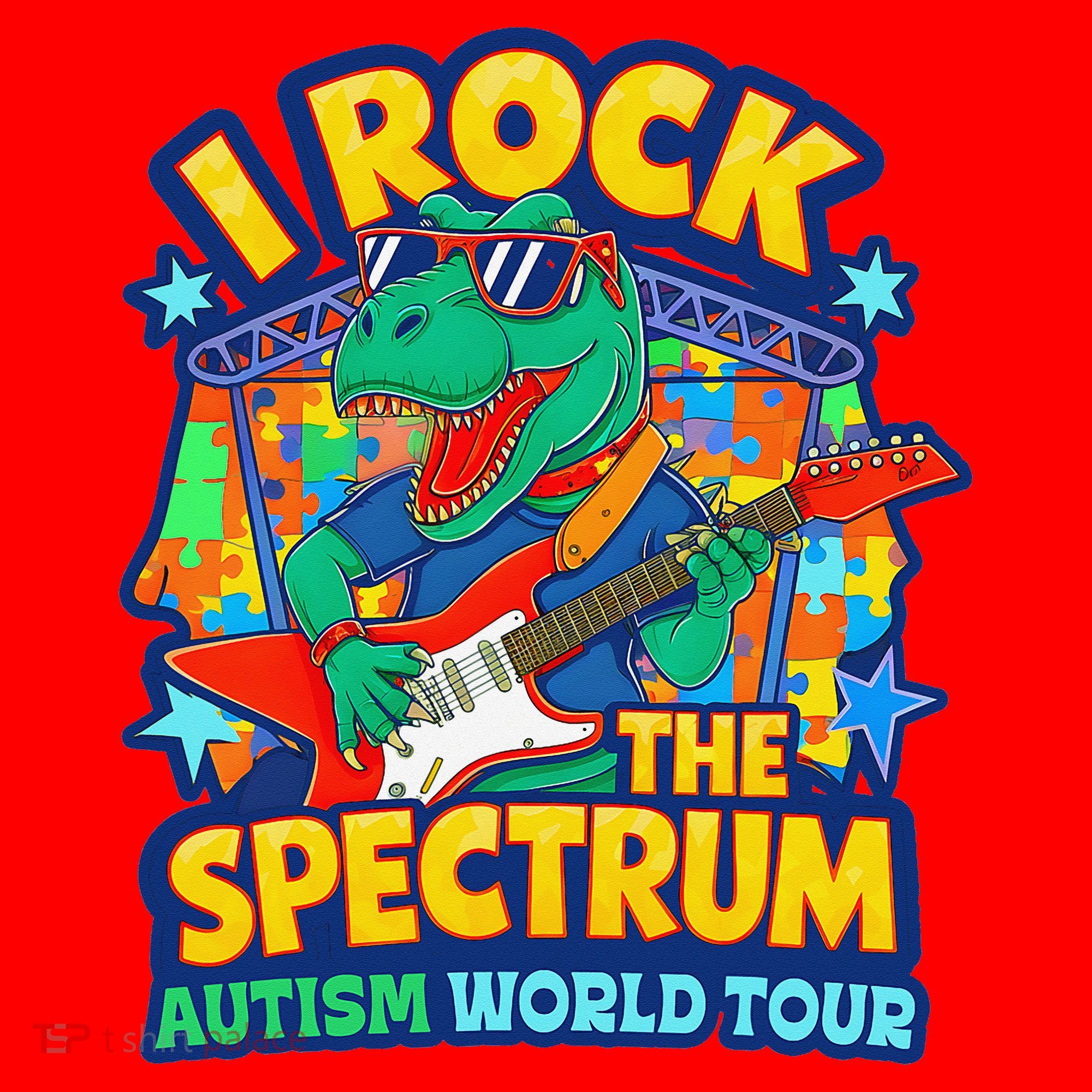 I ROCK THE SPECTRUM Rockin Autism Different Tune World Santa Hat