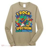 I ROCK THE SPECTRUM Rockin Autism Different Tune World Long Sleeve Shirt thumb 0