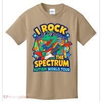 I ROCK THE SPECTRUM Rockin Autism Different Tune World Kids T-Shirt thumb 0