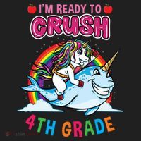 Im Ready To Crush 4Th Grade Unicorn Back To School Gift Women's Sweatshirt thumb 2