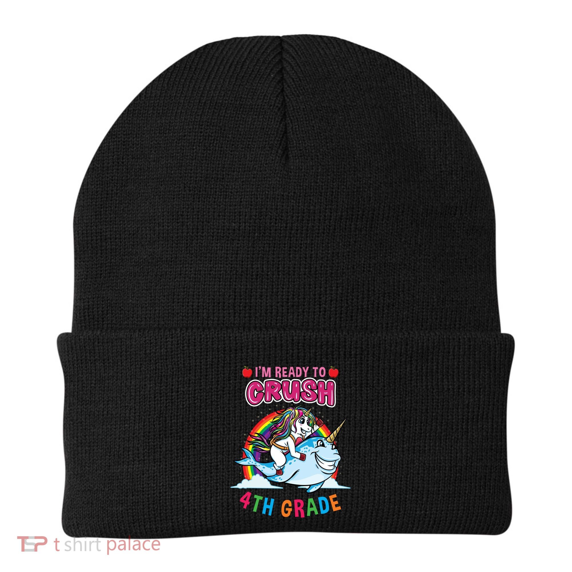 Im Ready To Crush 4Th Grade Unicorn Back To School Gift Beanie
