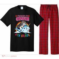 Im Ready To Crush 4Th Grade Unicorn Back To School Gift Pajama Set thumb 0