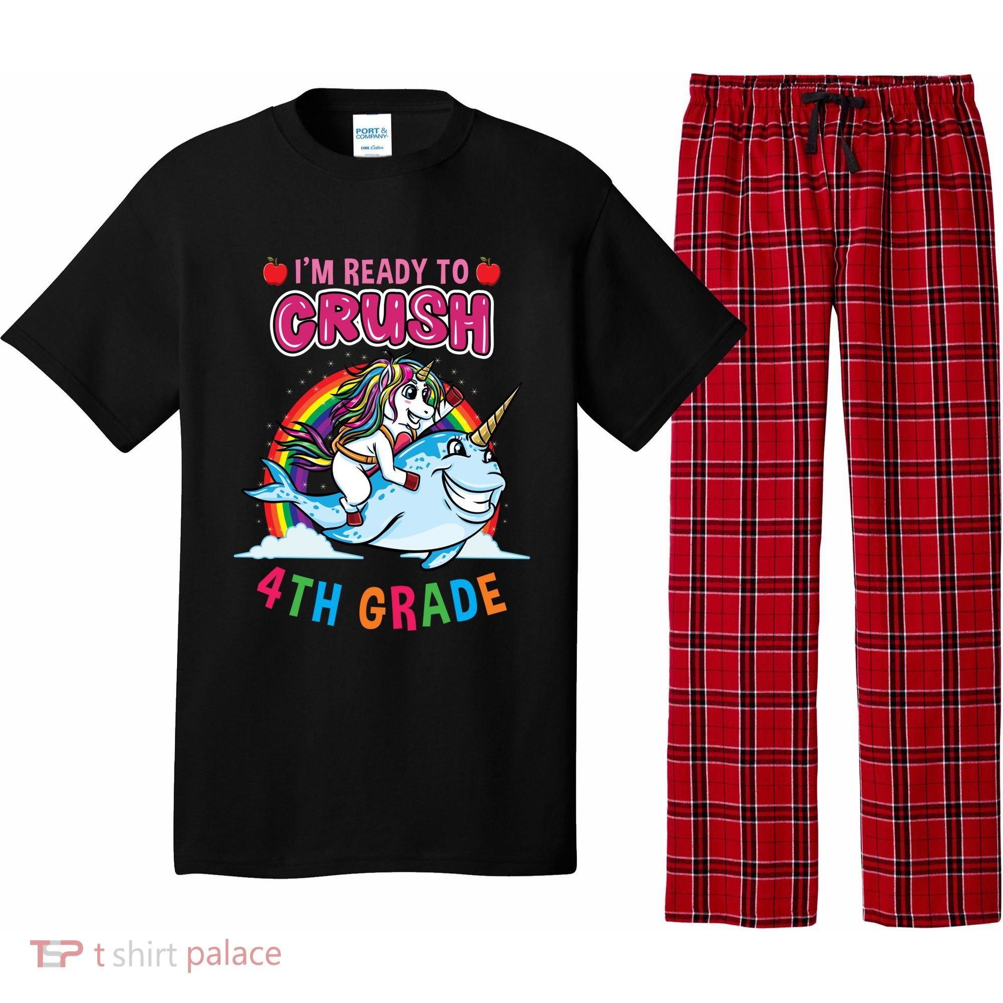 Im Ready To Crush 4Th Grade Unicorn Back To School Gift Pajama Set
