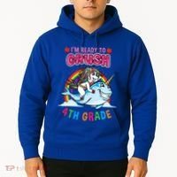 Im Ready To Crush 4Th Grade Unicorn Back To School Gift Hoodie thumb 2