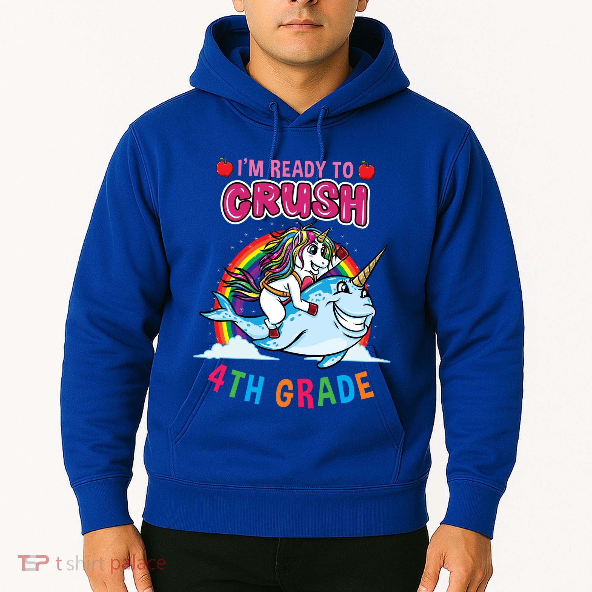 Im Ready To Crush 4Th Grade Unicorn Back To School Gift Hoodie