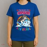 Im Ready To Crush 4Th Grade Unicorn Back To School Gift T-Shirt thumb 4
