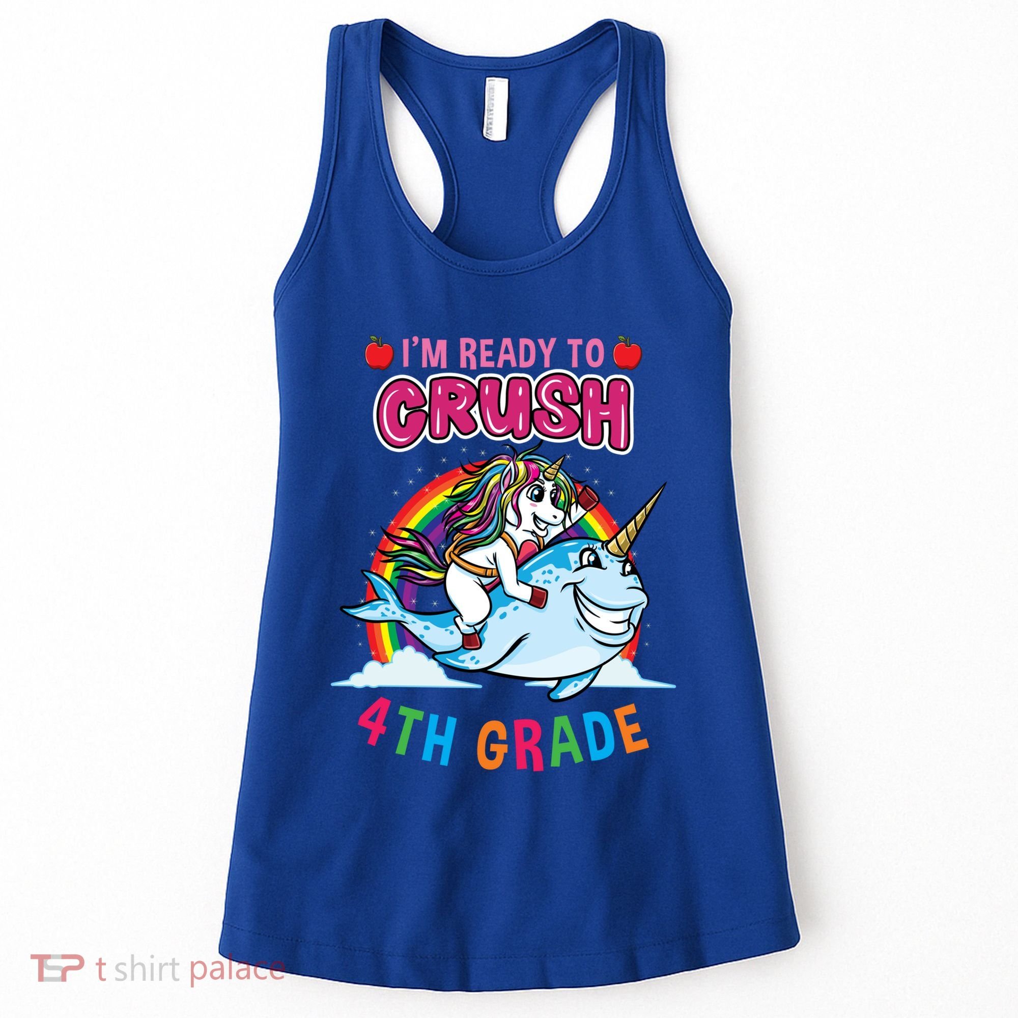 Im Ready To Crush 4Th Grade Unicorn Back To School Gift Women's Tank Top