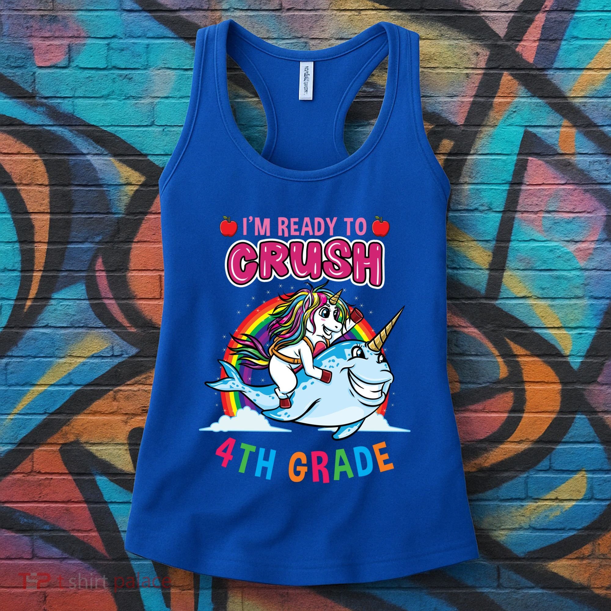 Im Ready To Crush 4Th Grade Unicorn Back To School Gift Women's Tank Top