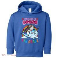 Im Ready To Crush 4Th Grade Unicorn Back To School Gift Toddler Hoodie thumb 0