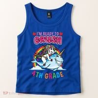 Im Ready To Crush 4Th Grade Unicorn Back To School Gift Tank Top thumb 2