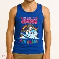 Im Ready To Crush 4Th Grade Unicorn Back To School Gift Tank Top thumb 3