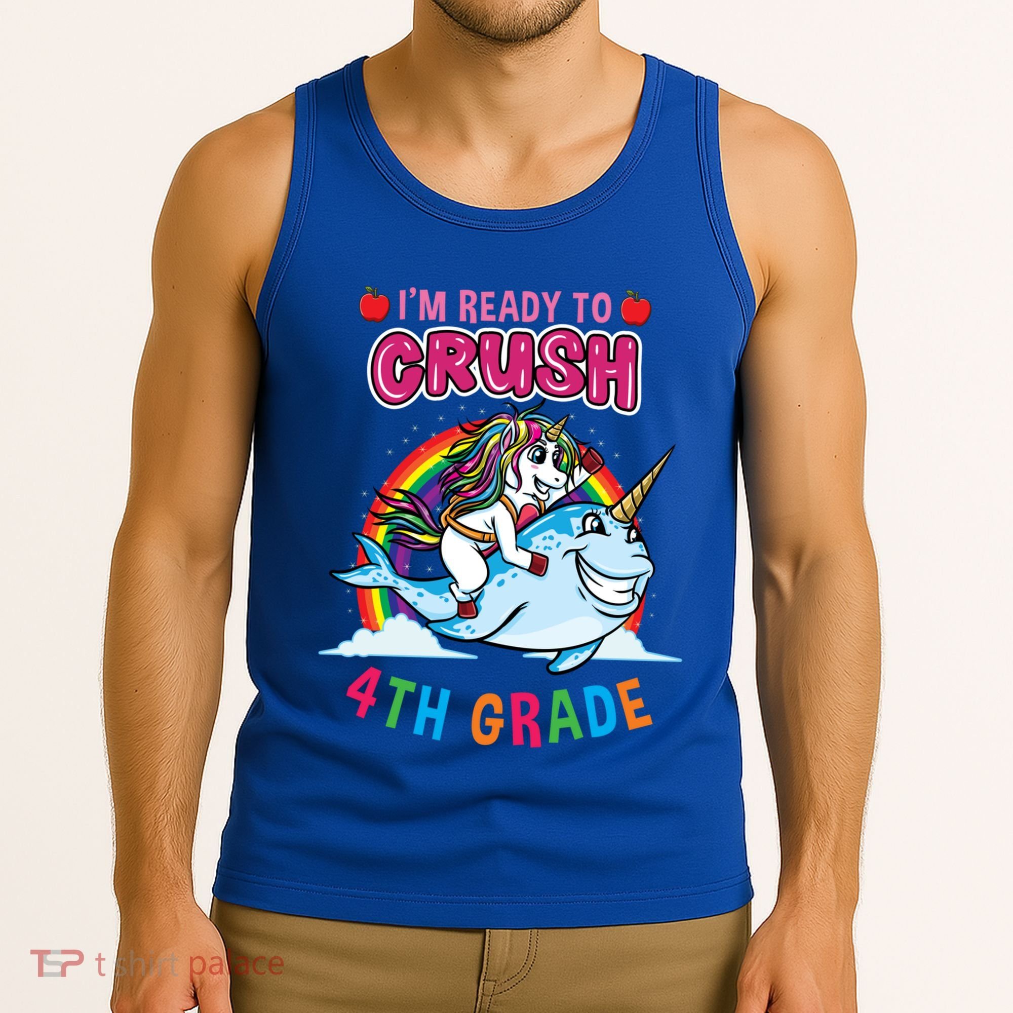 Im Ready To Crush 4Th Grade Unicorn Back To School Gift Tank Top