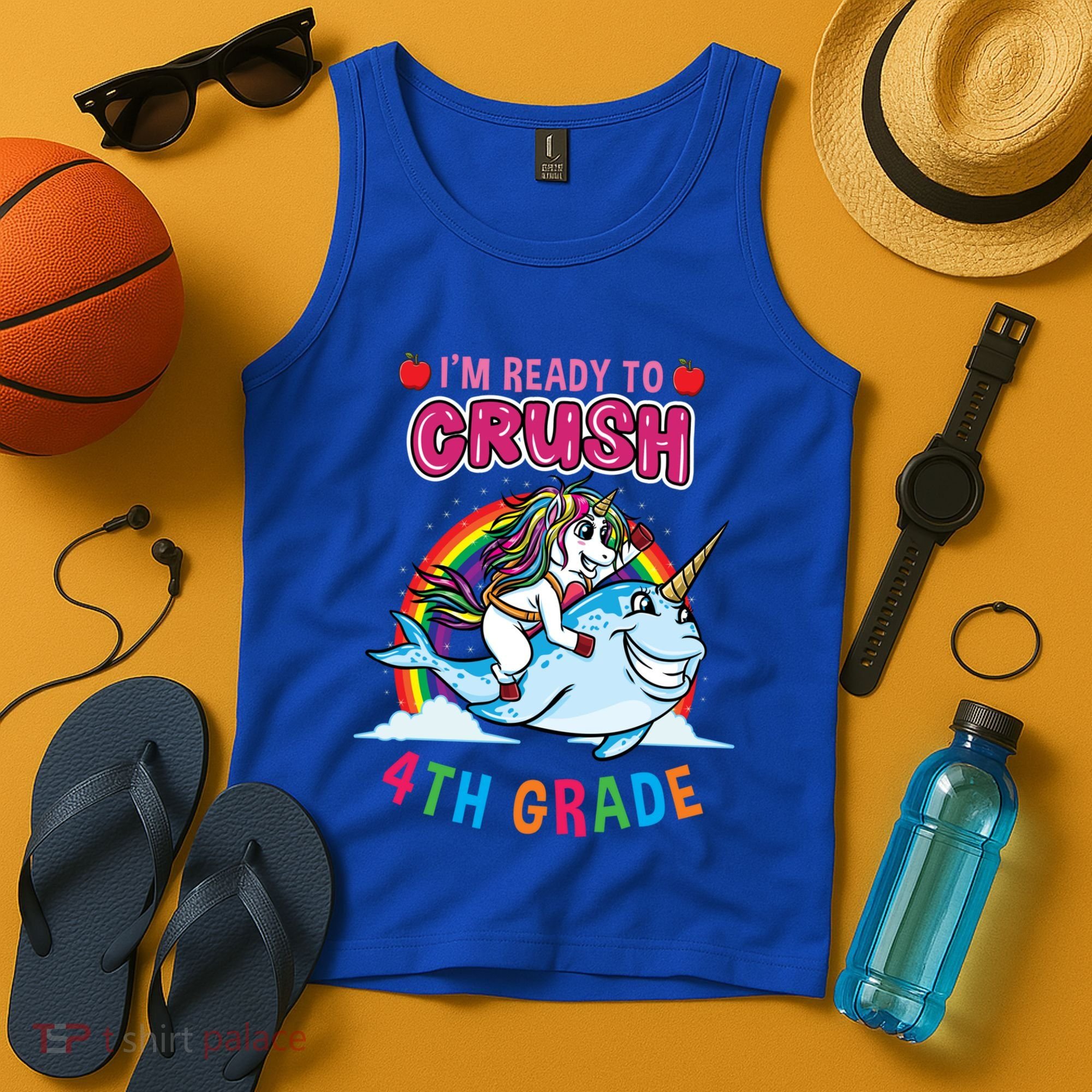 Im Ready To Crush 4Th Grade Unicorn Back To School Gift Tank Top