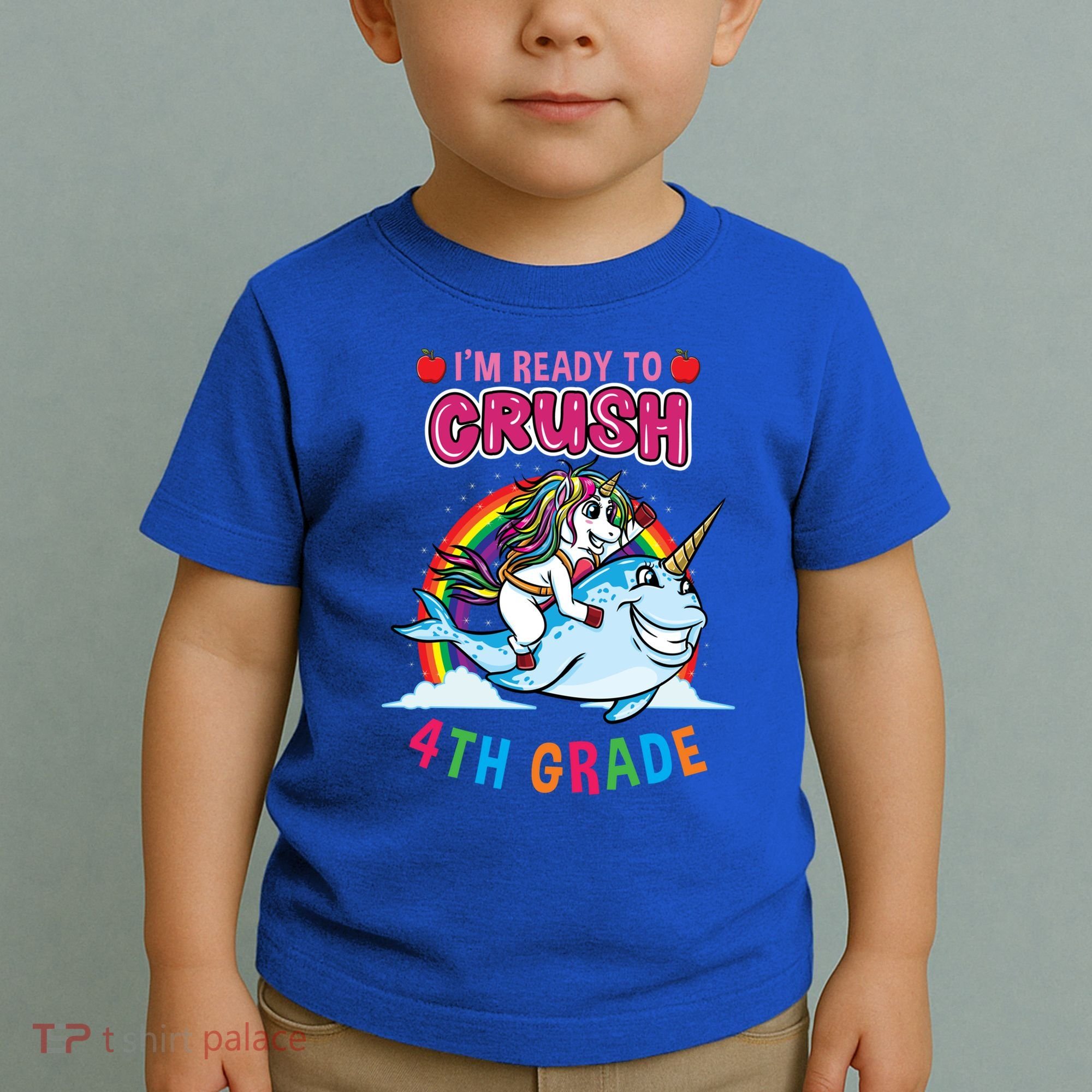 Im Ready To Crush 4Th Grade Unicorn Back To School Gift Toddler T-Shirt