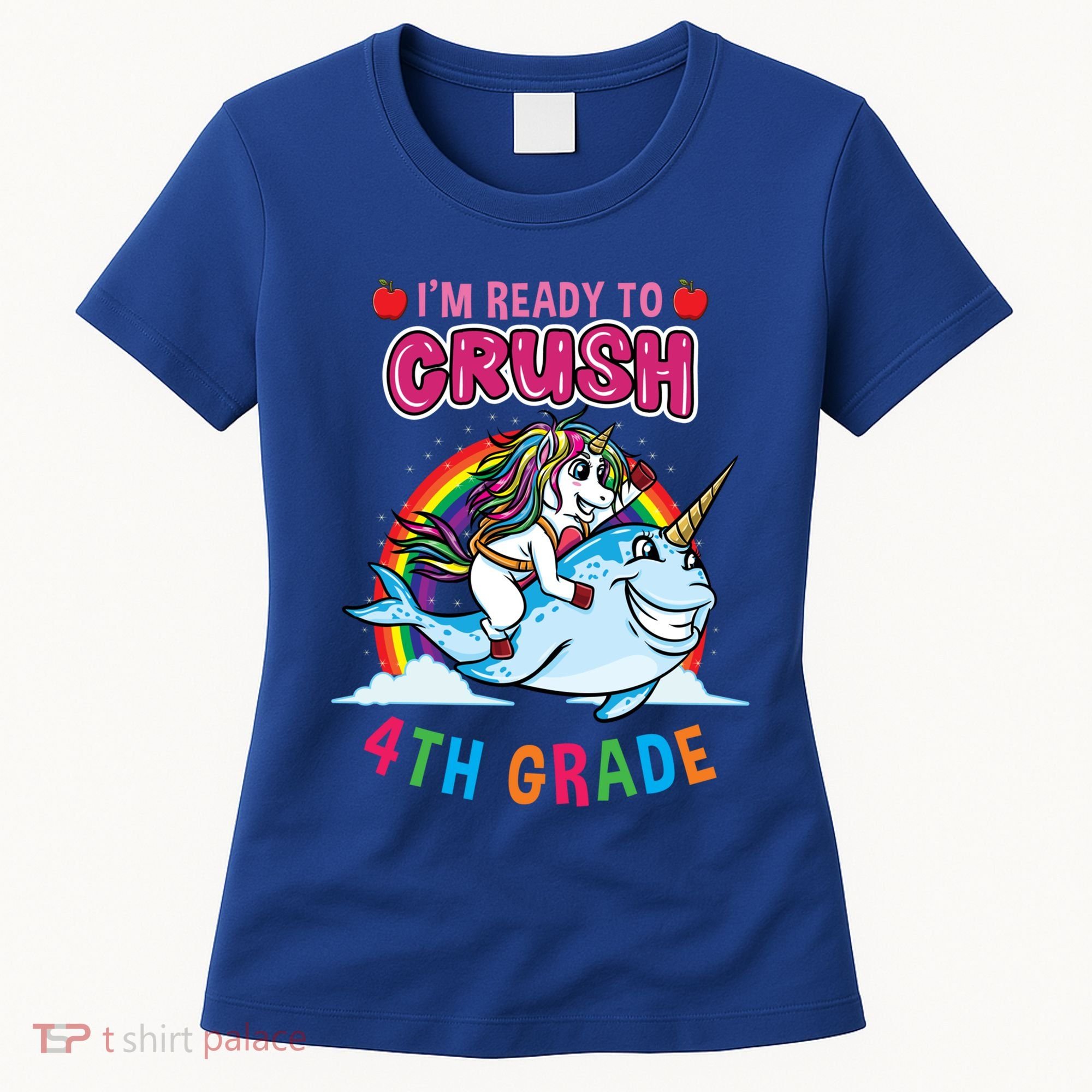 Im Ready To Crush 4Th Grade Unicorn Back To School Gift Women's T-Shirt