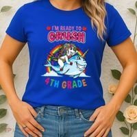 Im Ready To Crush 4Th Grade Unicorn Back To School Gift Women's T-Shirt thumb 2