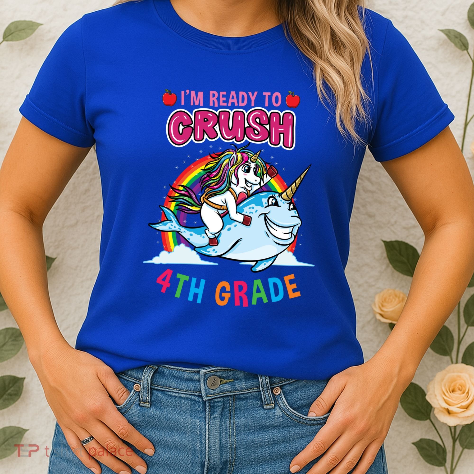 Im Ready To Crush 4Th Grade Unicorn Back To School Gift Women's T-Shirt